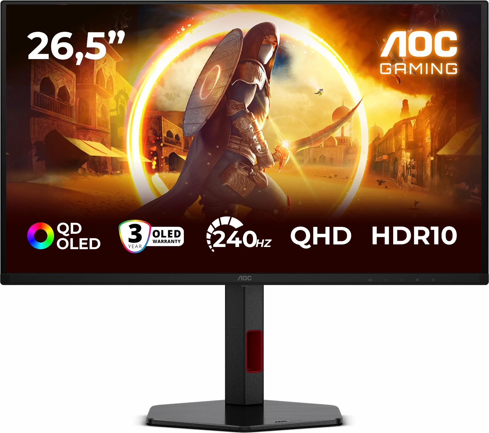 Monitor gaming AOC Q27G4ZDR 26.5\" QD-OLED QHD 240Hz HDR10, i zi