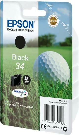 Kartush bojë, Epson, 34 (C13T34614010), DURABrite Ultra 6.1 ml, e zezë