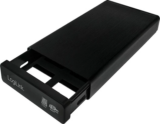 Kasë e jashtme për HDD 3.5" LogiLink, USB 3.0/SATA, alumin, e zezë
