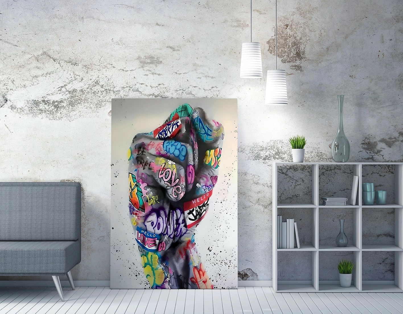 Pikturë dekorative në kanavacë, shumëngjyrëshe, Wallity WY349, 50x70cm