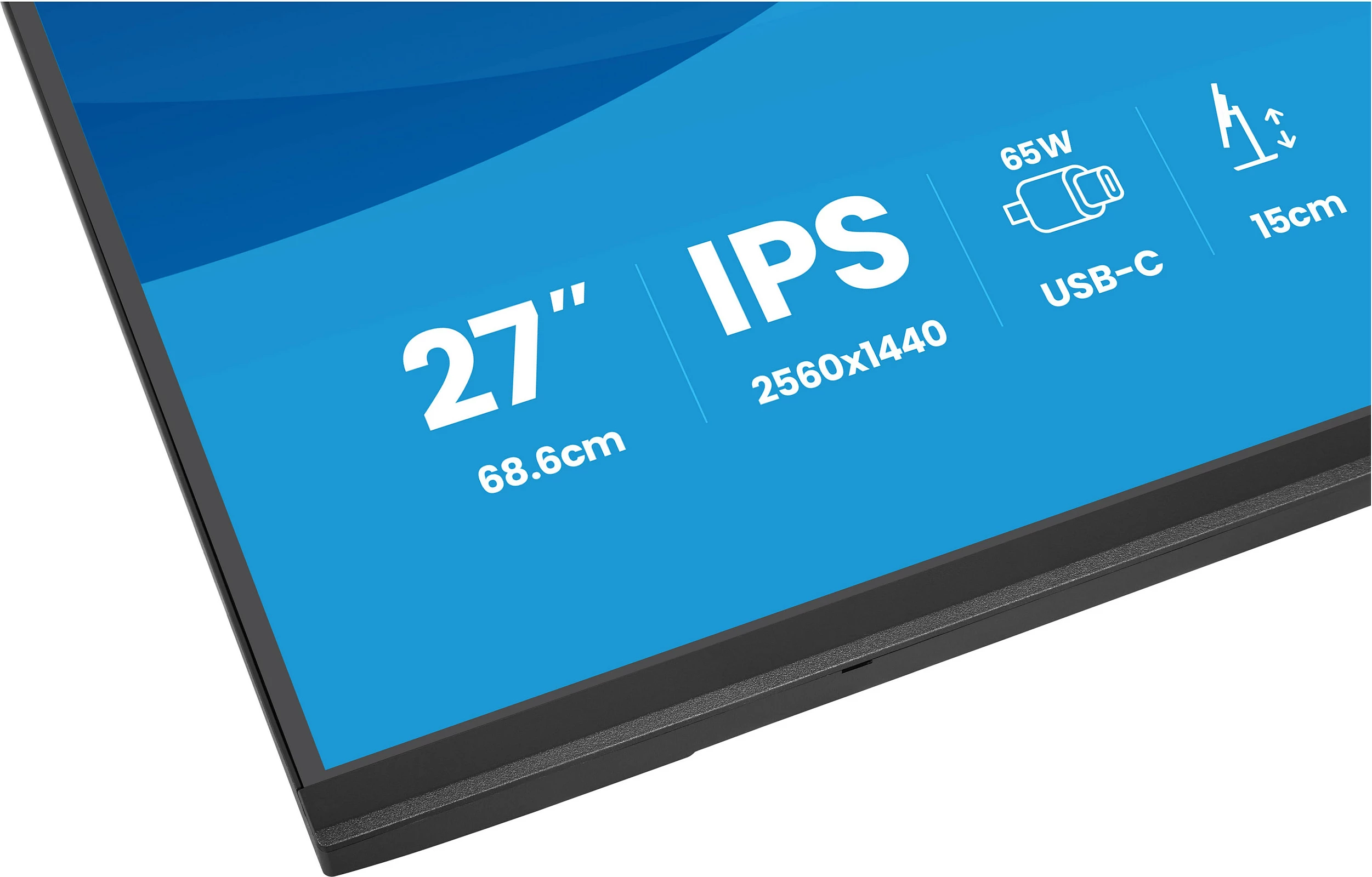 Monitor iiyama ProLite XB2797QSN-B1, 27", IPS, QHD 2560x1440, USB-C 65W, i zi
