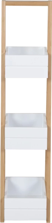 Raft dyshemeje Tercy, bambu, ngjyrë natyrale-bardhë, 30x18x80cm