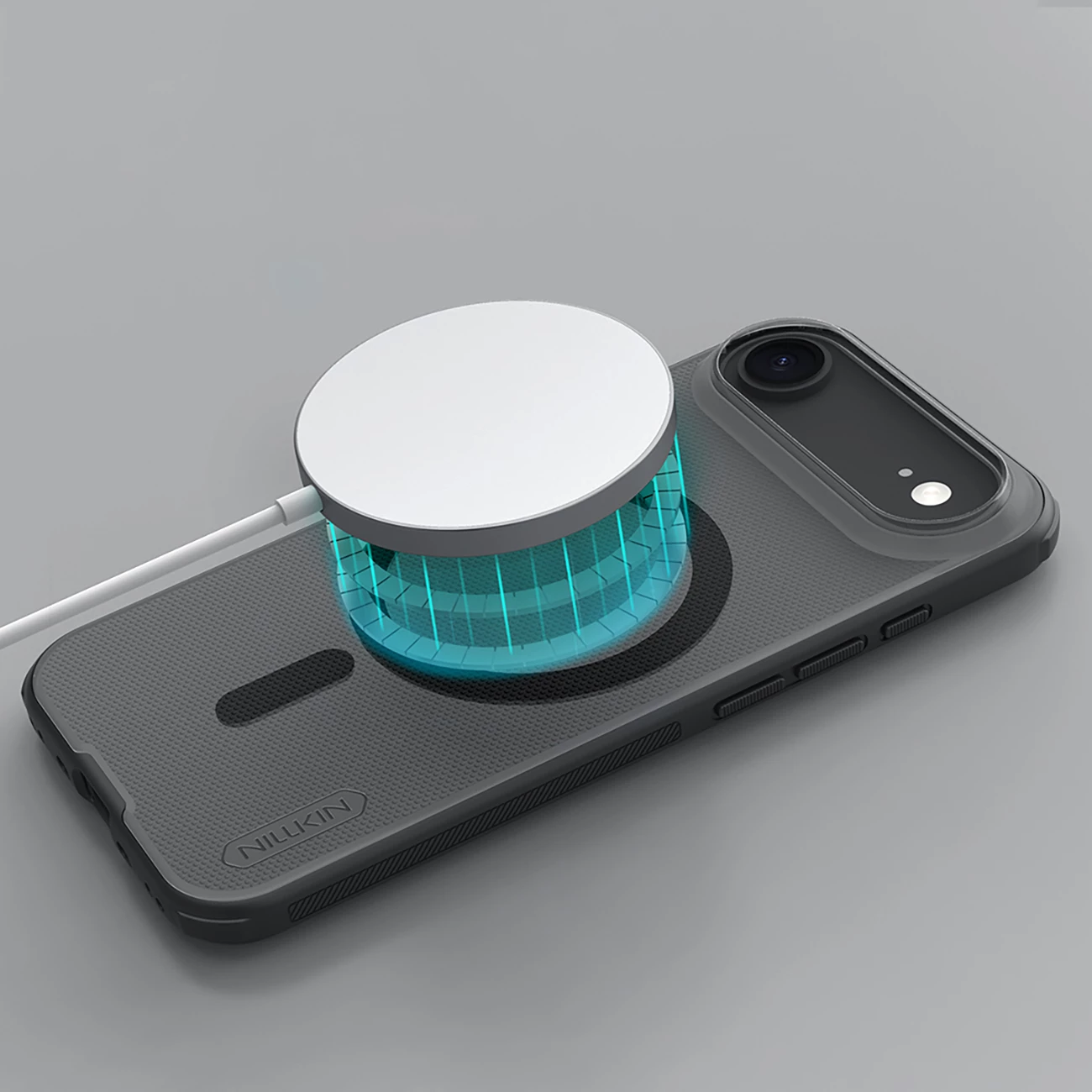 Mbështjellës, Nillkin, Super Frosted Shield Pro, për iPhone 17 Air, MagSafe kompatibil, PC+TPU, transparent e zezë