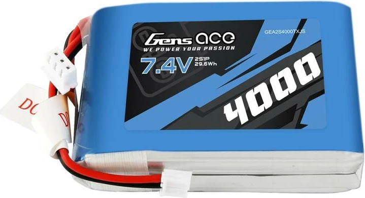 Bateri LiPo Gens Ace 4000mAh 7.4V, EHR/JST-XHR