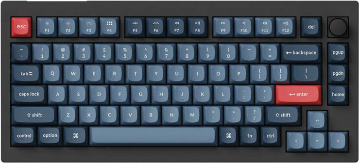 Tastierë mekanike wireless Keychron V1 Max, RGB, Gateron Jupiter Banana Switch, 75%, e zezë