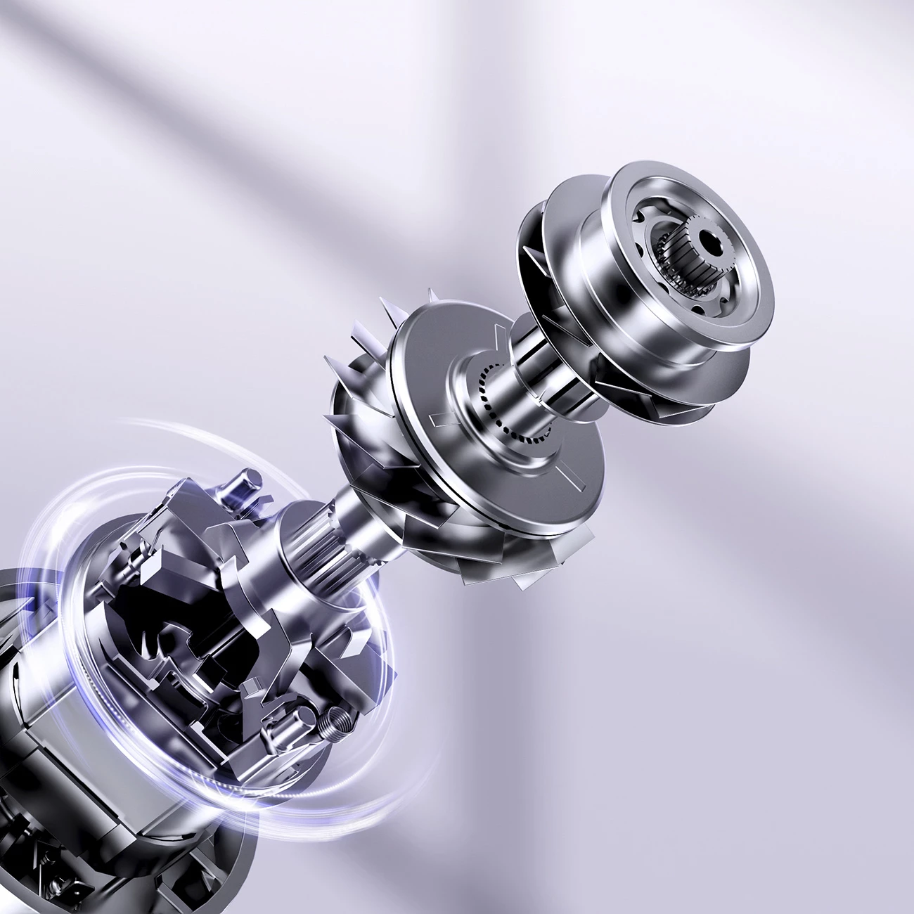 Fshesë me korrent pa kabllo UWANT V100, 200AW, 20000mAh, Gri, set me bazë 4-në-1