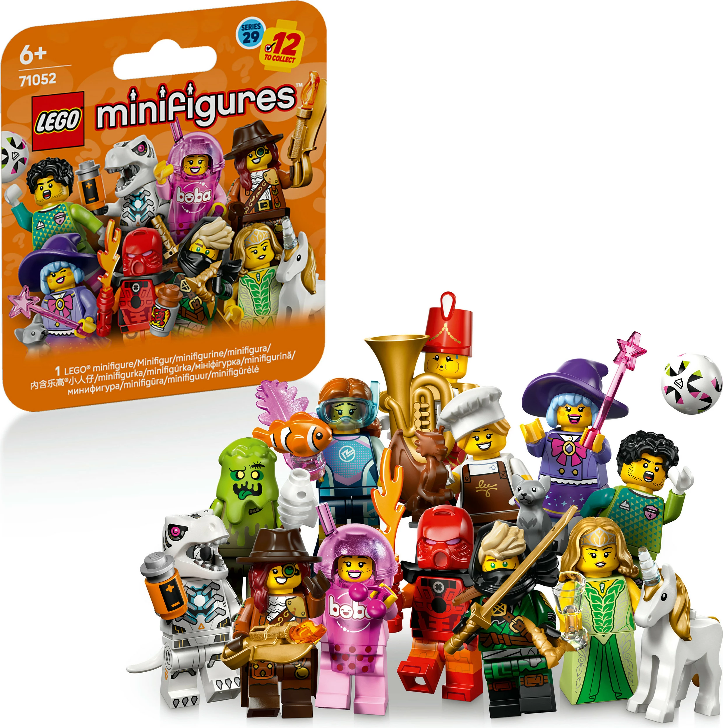 Set LEGO Minifigures 71052, Seria 29, 8 pjesë, multikolor