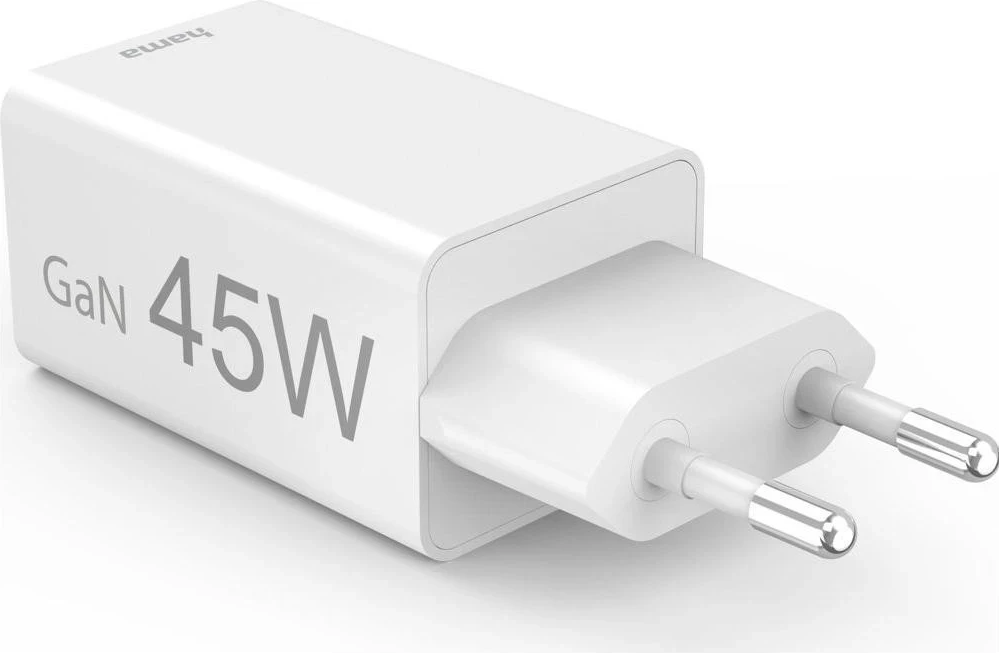 Karikues rrjeti Hama mini GaN 45W PD/QC 1x USB-C, 1x USB-A, bardhë