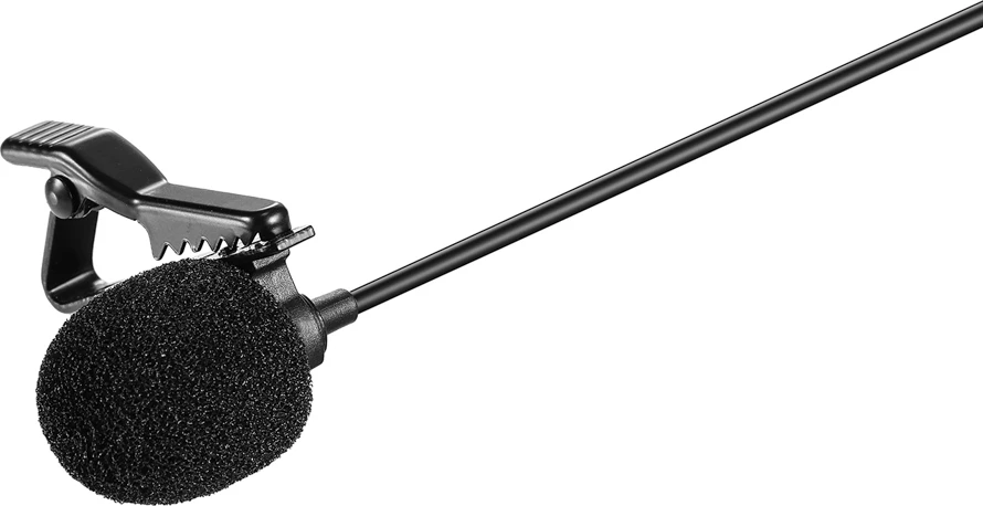 Mikrofon lavalier i lidhur BOYA BY-M1 Pro II, 3.5mm TRRS, kabllo 6 m, me monitorim, i zi, set me klip dhe mbrojtës ere