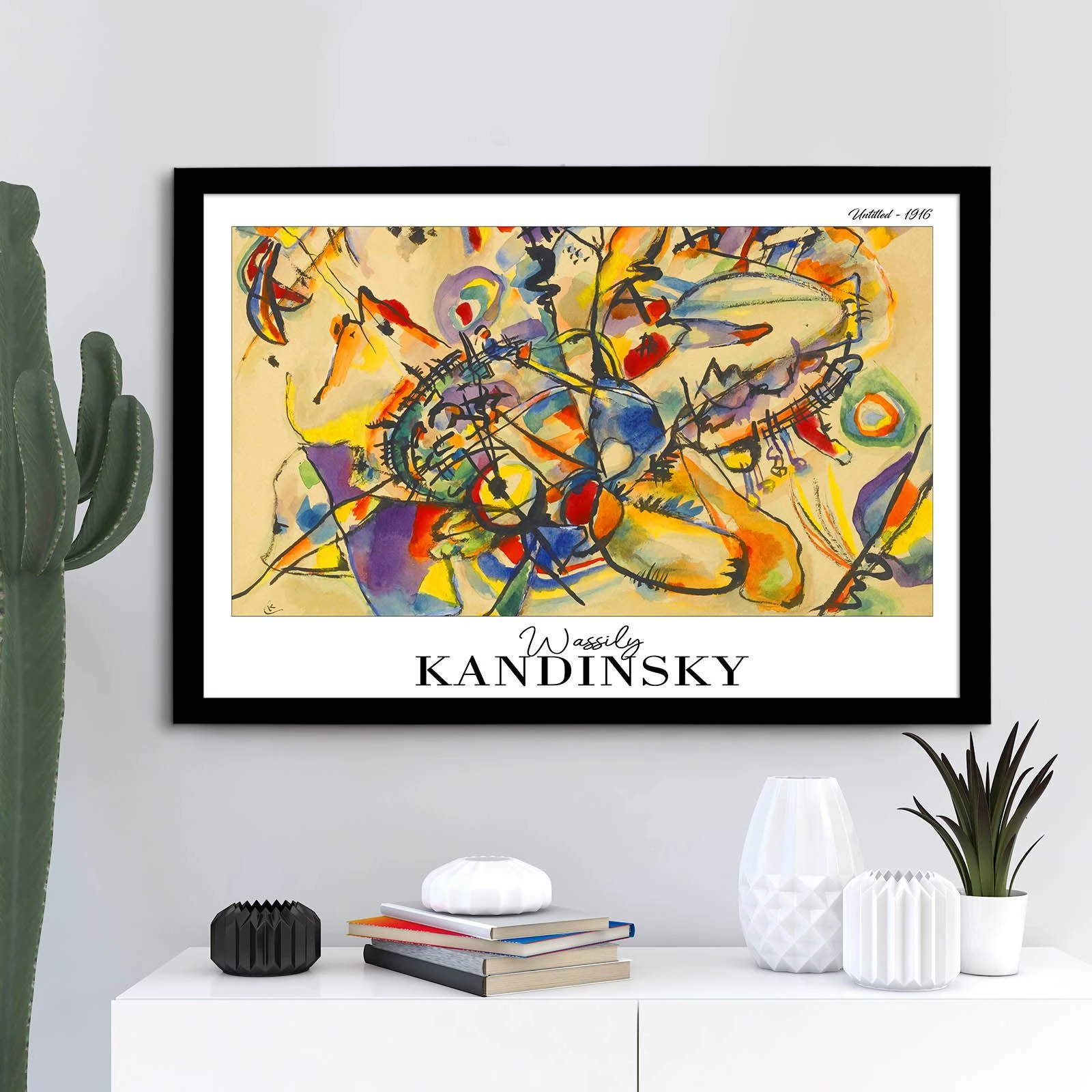 Pikturë dekorative me kornizë, Wallity, 4262SYHKANDINSKY-025