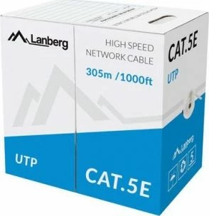 Kabllo rrjeti Lanberg LCU5-10CC-0305-B Cat.5e UTP 305m CCA, blu