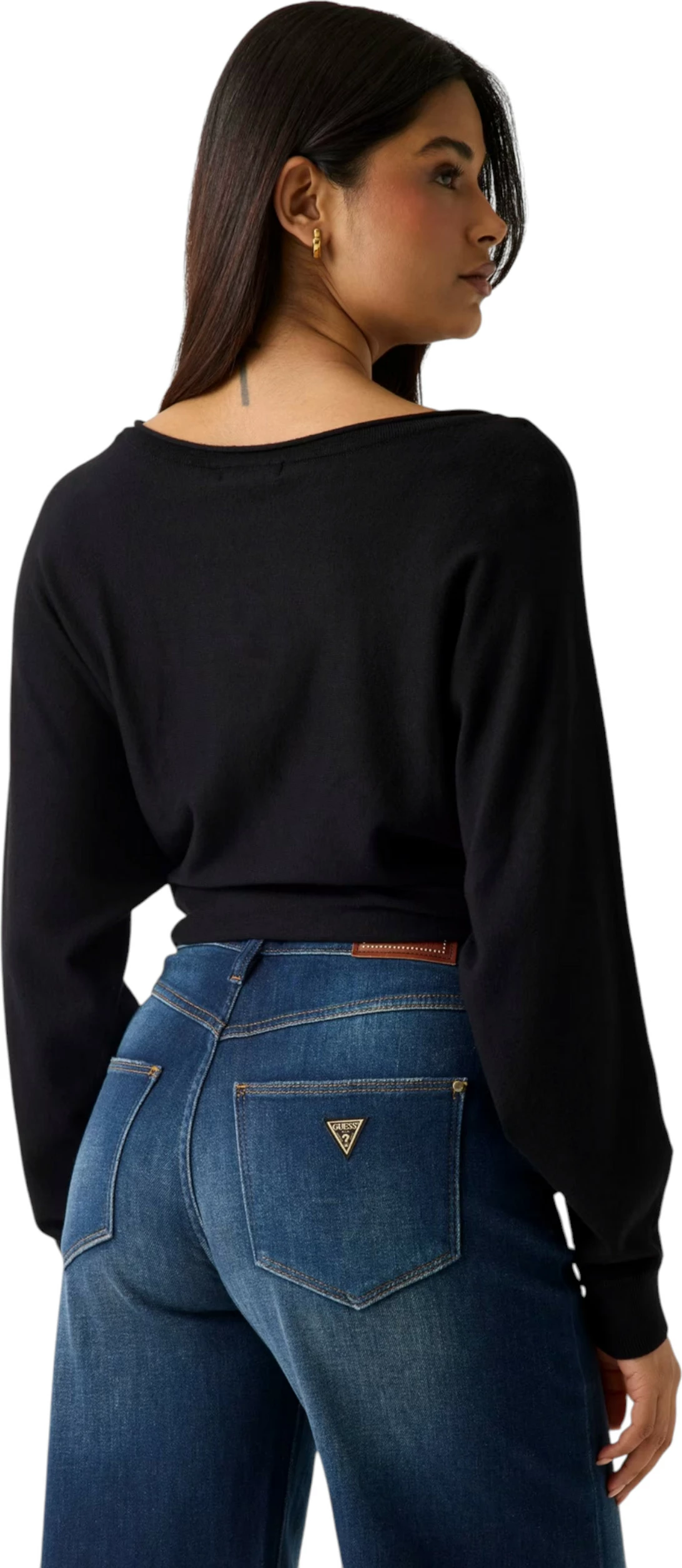Xhemper për femra Guess Gemma Log W6YR27 Z0975, i zi [Madhësia: M]