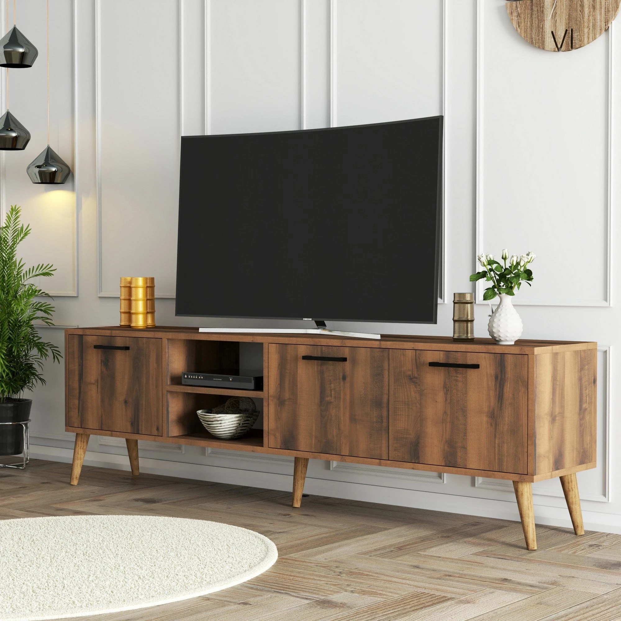 Komodë TV Exxen, ngjyrë arre, 180x53x35cm