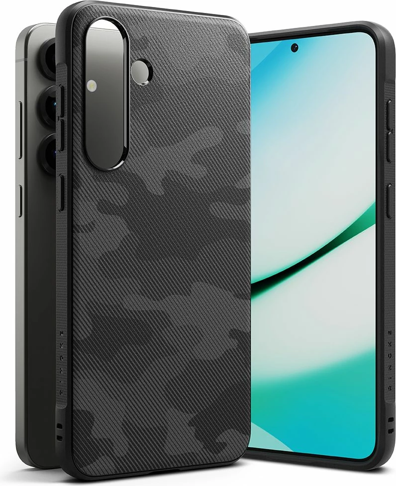 Mbështjellës Ringke Onyx për Samsung Galaxy S25, Black Camo
