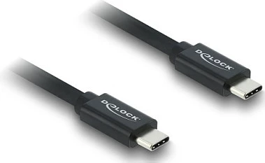 Kabllo USB-C DeLOCK USB4 40 Gbps, PD 3.1 240 W, 1 m, e zezë