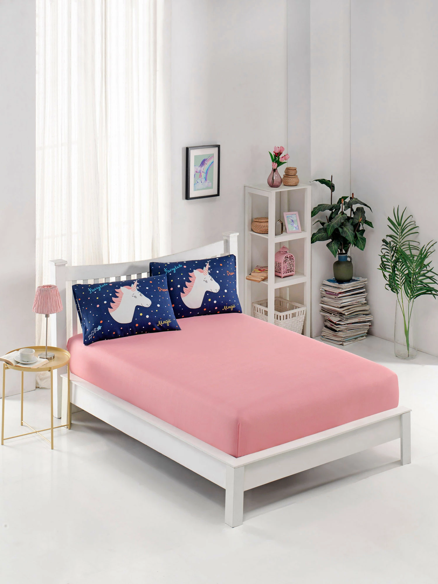 Set çarçafësh dopio L'essentiel, Magic Unicorn