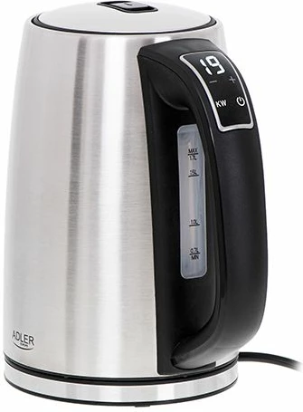 Çajnik elektrik ADLER AD1340 1.7L 2200W me rregullim temperature, inox
