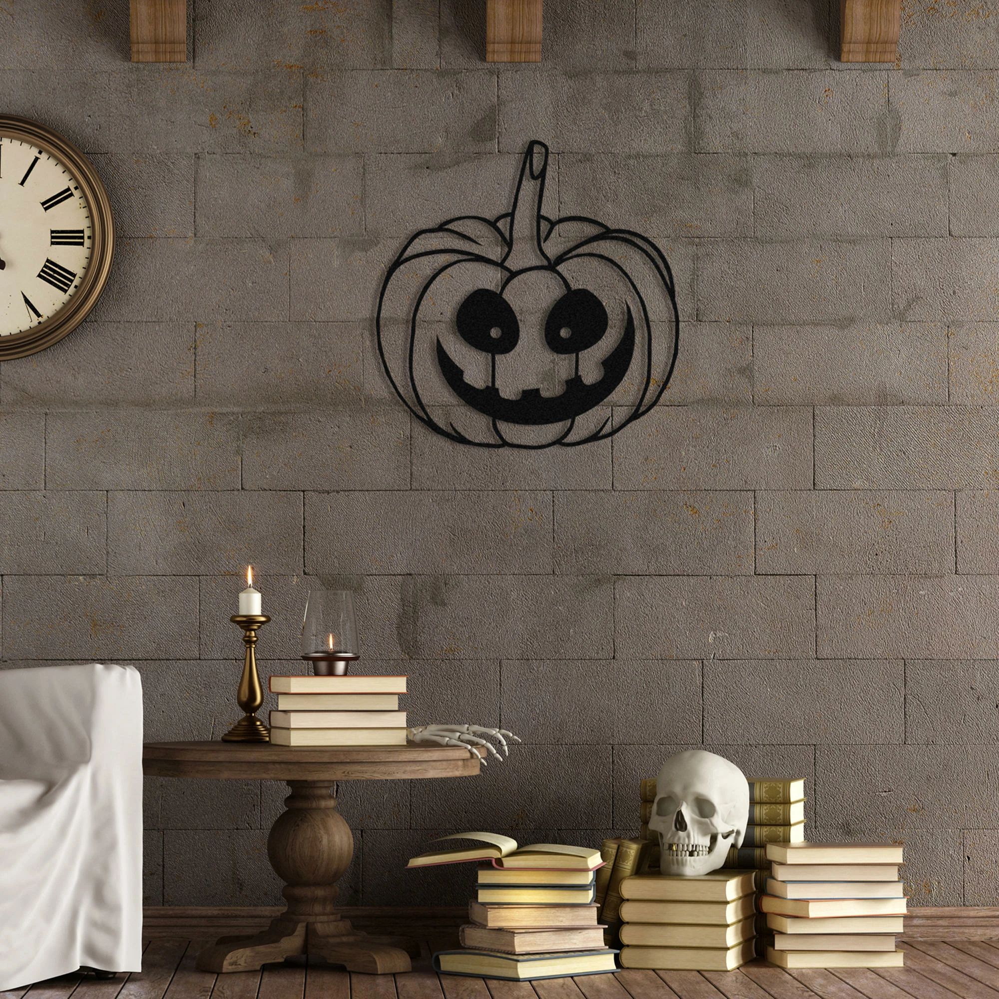 Aksesor dekorativ metalik për mur, Wallity, Halloween 6