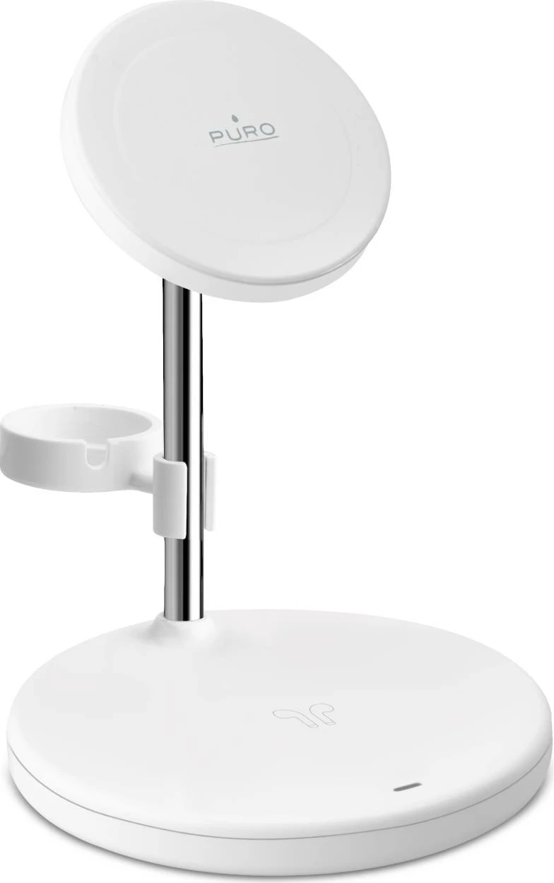 Karikues wireless 3-në-1 Puro Mag Station me MagSafe, 15W, i bardhë