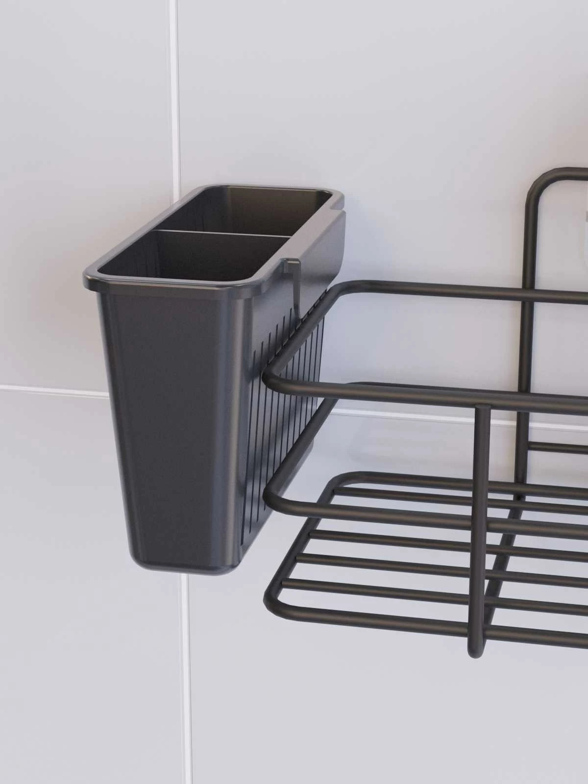 Organizues banjoje metalik, ngjyrë e zezë, Hermia SY302K, 9x36x12cm