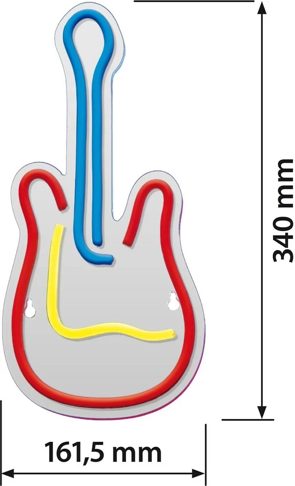 Dritë LED Actis Neon Guitar, Multikolor