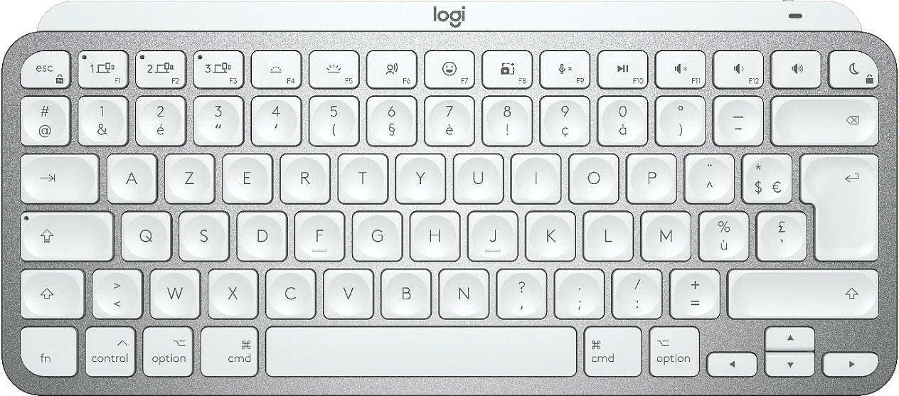 Tastierë Logitech MX Keys Mini për Mac, wireless, me ndriçim, e bardhë