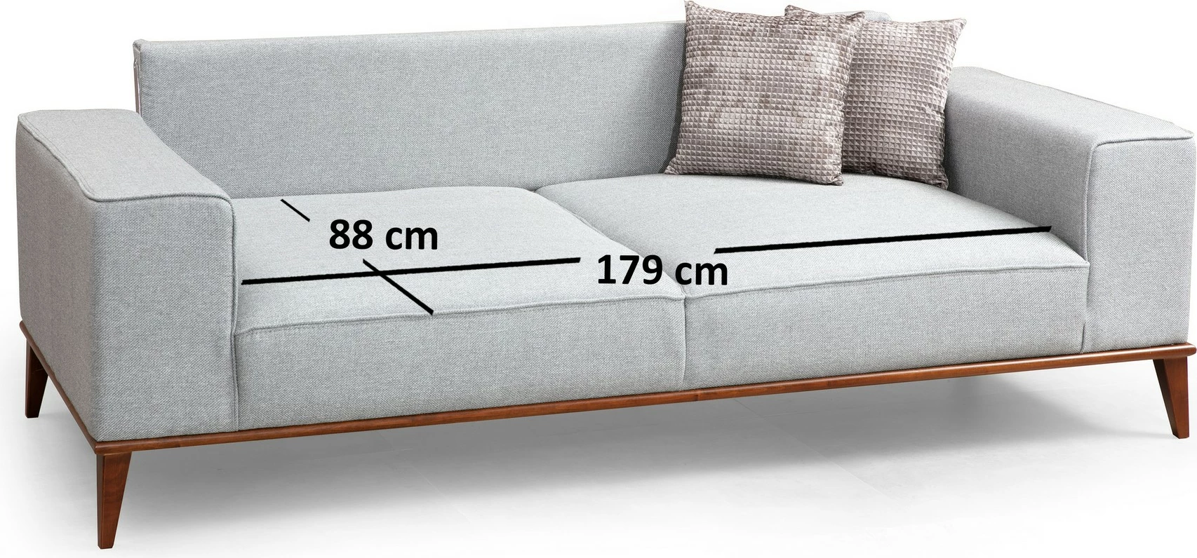 Krevat-sofa treshe Montana, ngjyrë gri, Atelier del Sofa