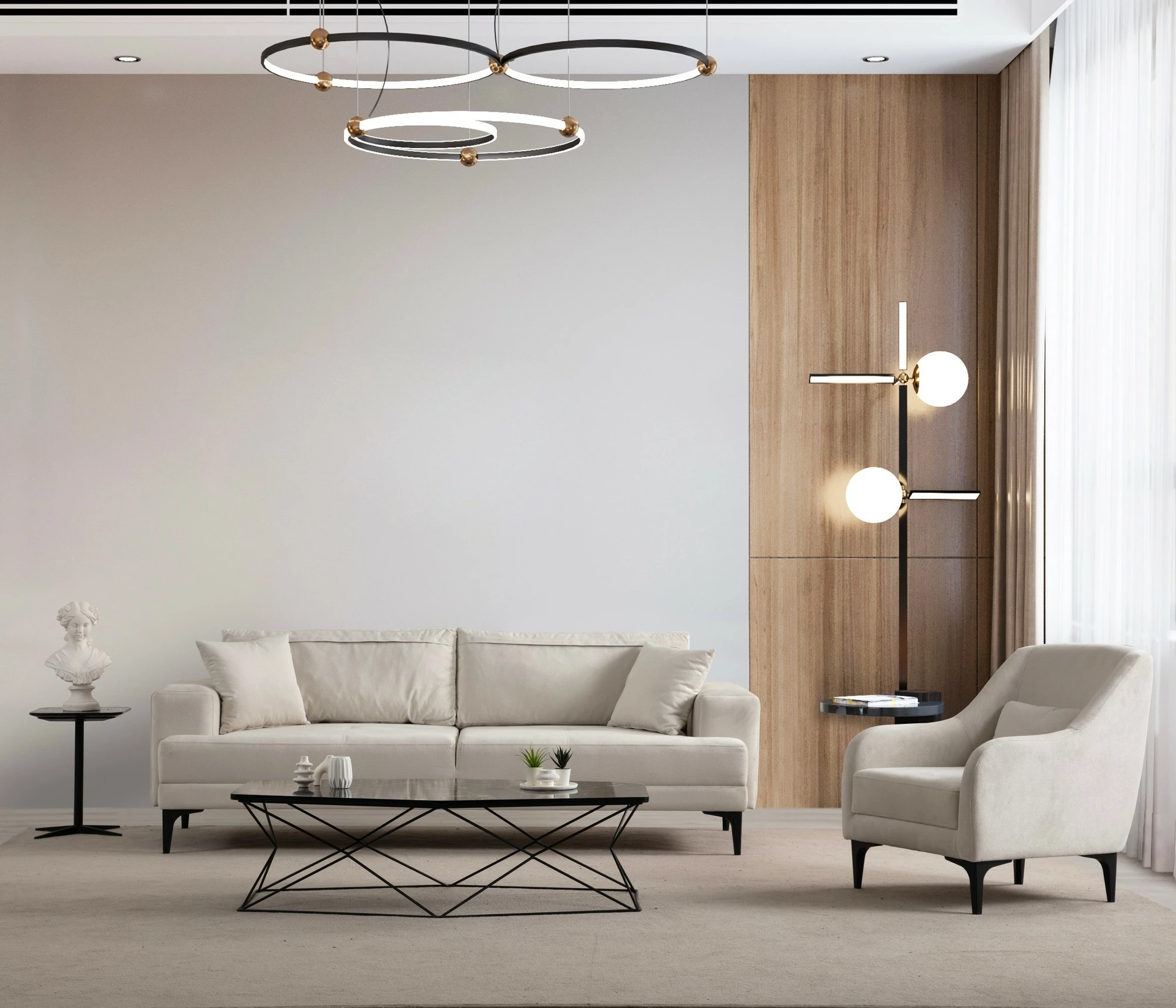 Karrige wing Atelier del Sofa, Astana, ecru