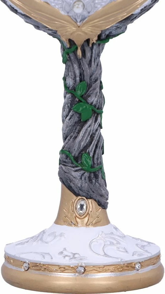 Krigë koleksionuese NEMESIS NOW Lord of the Rings Rivendell, 19.5 cm, rezinë me insert inox, bardhë/ari/jeshile