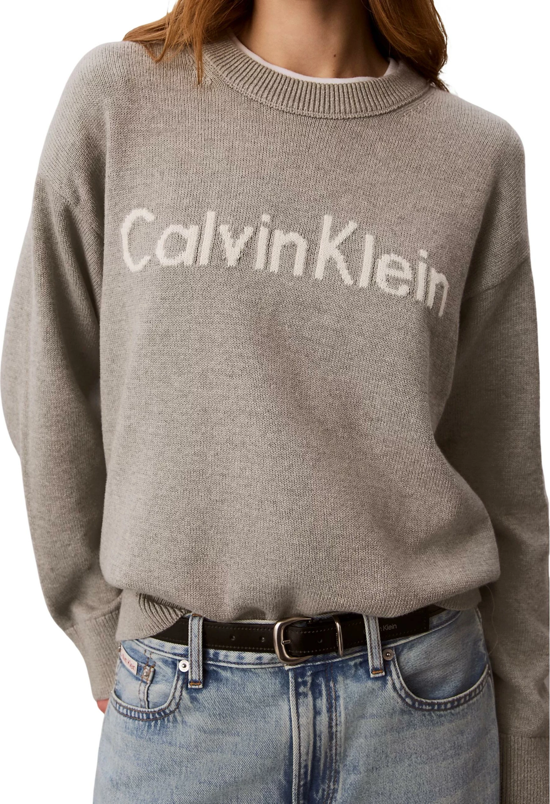Xhemper për femra Calvin Klein Jeans LV044G313G, gri [Madhësia: XXS]