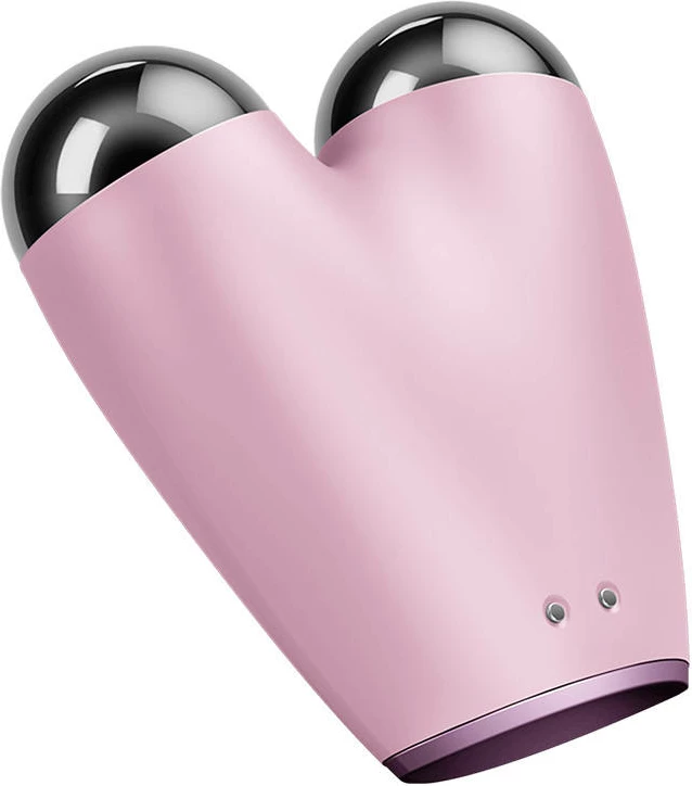 Masazhator fytyre Geske MicroCurrent Face-Lifter 6 në 1 me aplikacion, rozë