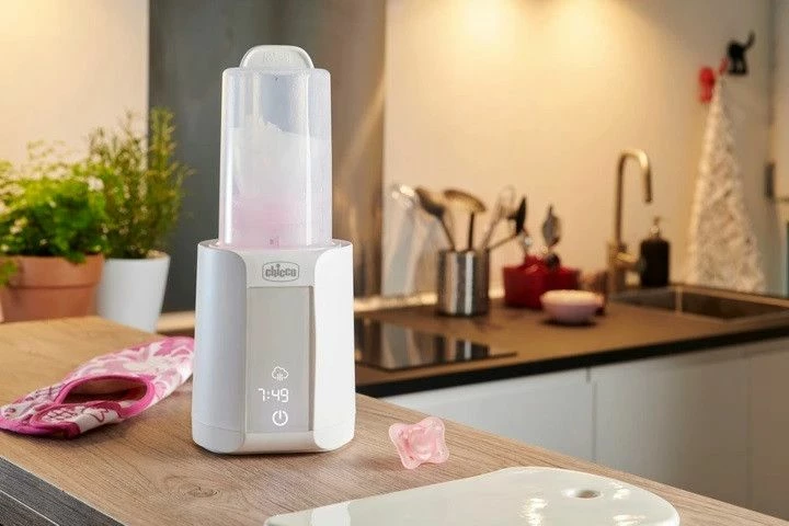 Ngrohës shisheje me sterilizator Chicco CHI000312, 1 shishe, ekran me prekje, bardhë