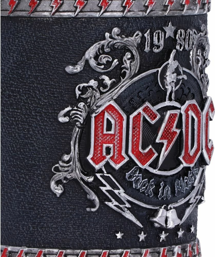Gotë shot Nemesis Now AC/DC Back in Black, resinë me insert inox i heqshëm, e zezë/argjend