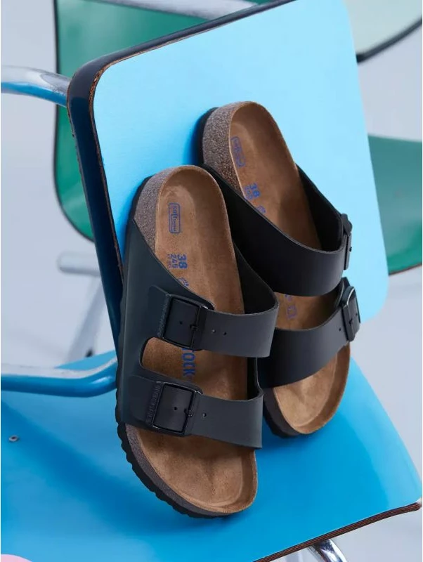 Papuqe Birkenstock, unisex, të zeza [Madhësia: 37]