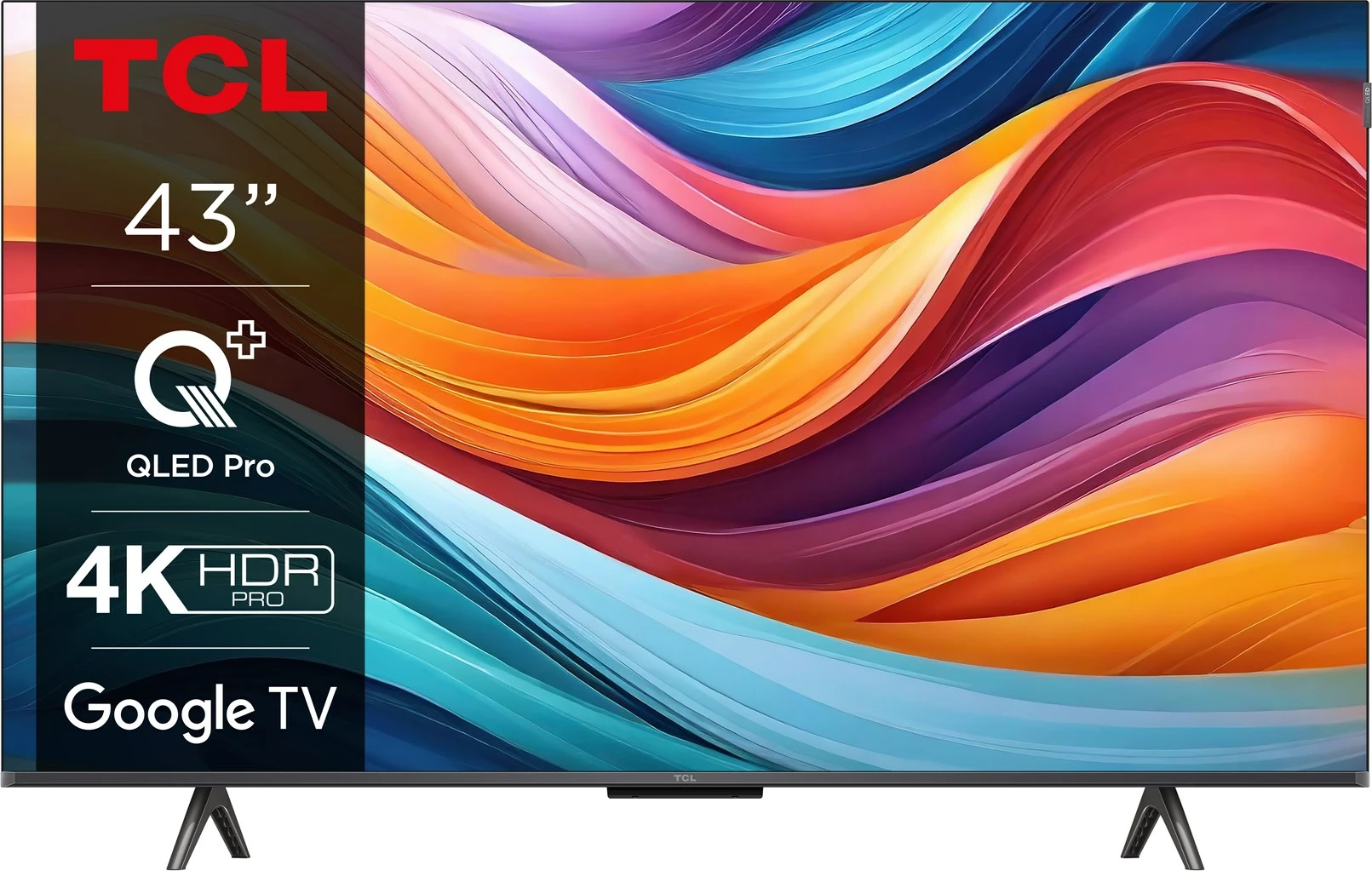 Televizor QLED TCL 43T7B, 43", 4K Ultra HD, Google TV, Game Master 3.0