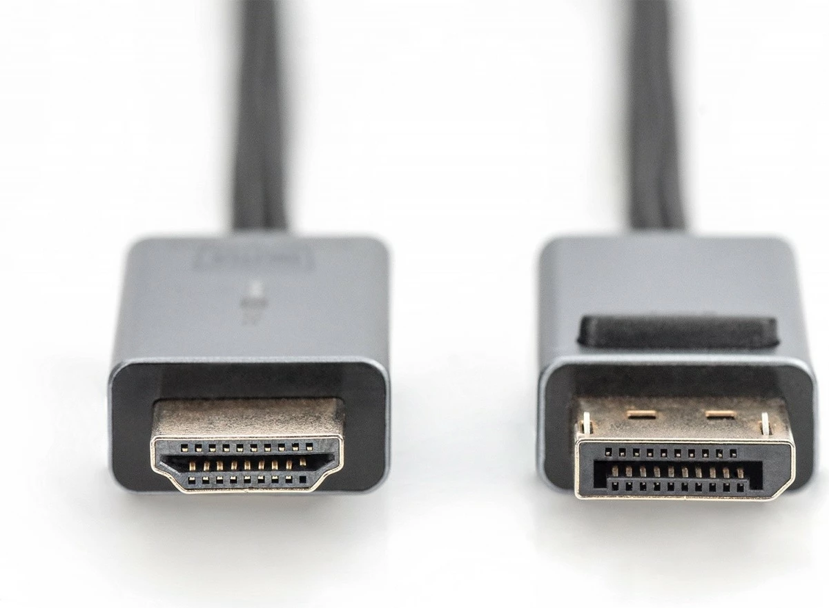 Kabllo/adaptër Digitus DisplayPort në HDMI, 3m, 4K, e zezë/gri