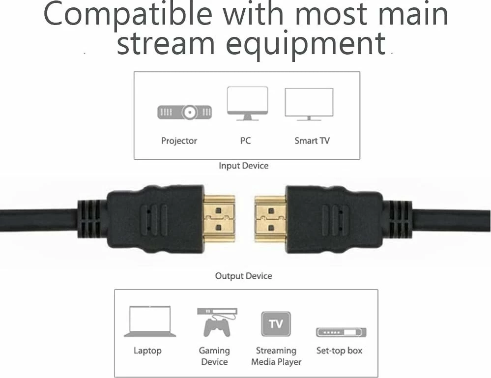 Kabllo HDMI Techly ICOC-HDMI-4-050NE 5m HDMI 2.0 High Speed me Ethernet, e zezë