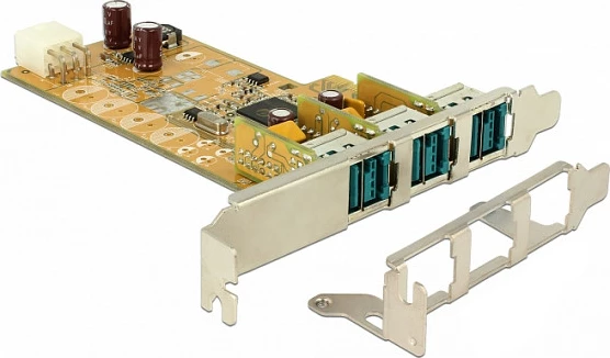 Kartë zgjerimi PCIe USB 2.0 DeLOCK 89656, 3 porta, powered
