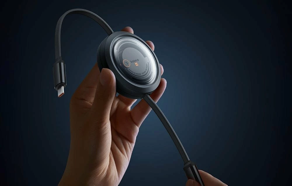 Kabllo USB Baseus Free2Draw BSU4920, USB-C në USB-C + microUSB + Lightning, 1.1 m, 100W, e zezë