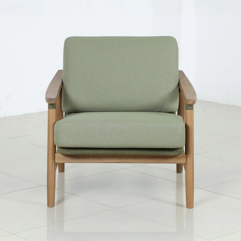 Karrige e ulët me krahë, ngjyrë ulliri, 84.5x79x75.8cm