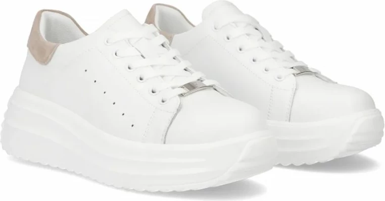 Këpucë platforme për femra Filippo, të bardha