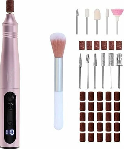 Set frezë thonjsh Adler AD 2181 11-në-1, 13500 RPM, USB-C, rozë
