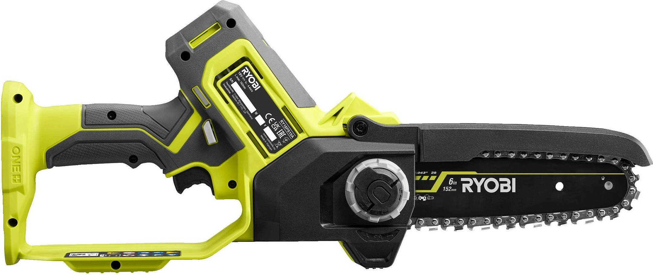 Sharrë krasitëse me bateri Ryobi RY18PS15A-0, 18V ONE+, 15 cm, e zezë/jeshile