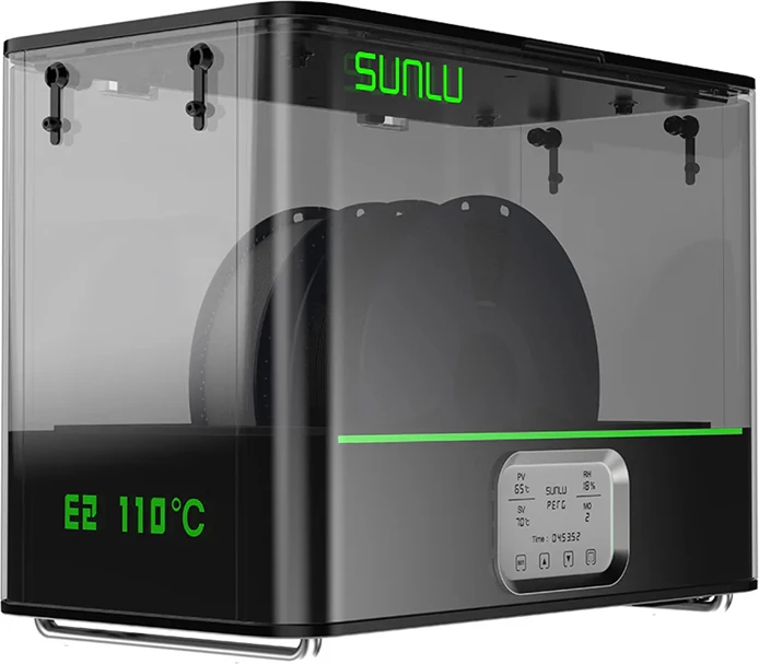 Tharëse filamenti 2-në-1 Sunlu Fila Dryer E2, 110°C, 500W, për 1.75mm/2.85mm, deri 3kg