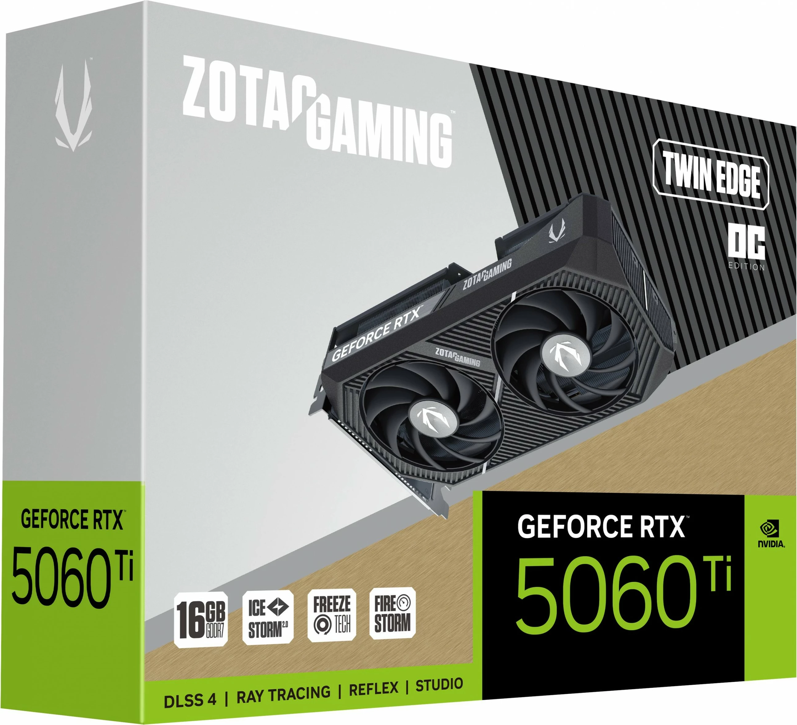 Kartelë grafike Zotac RTX 5060 Ti Twin Edge OC 16GB GDDR7 e zezë