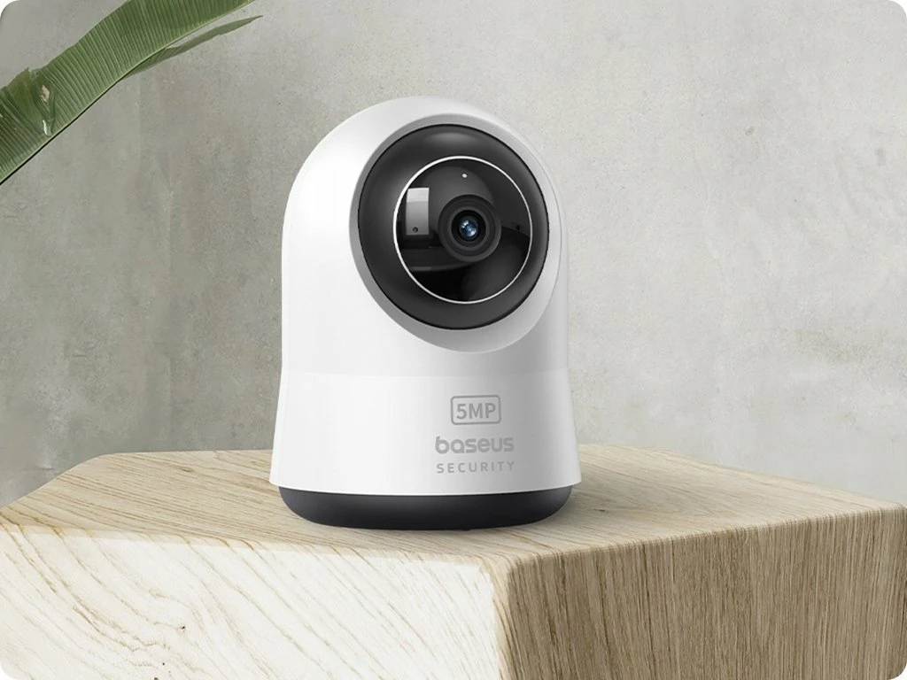 Kamerë sigurie e brendshme Baseus P1 Pro 3K 5MP Wi‑Fi Pan/Tilt 360° MicroSD deri 256GB, e bardhë
