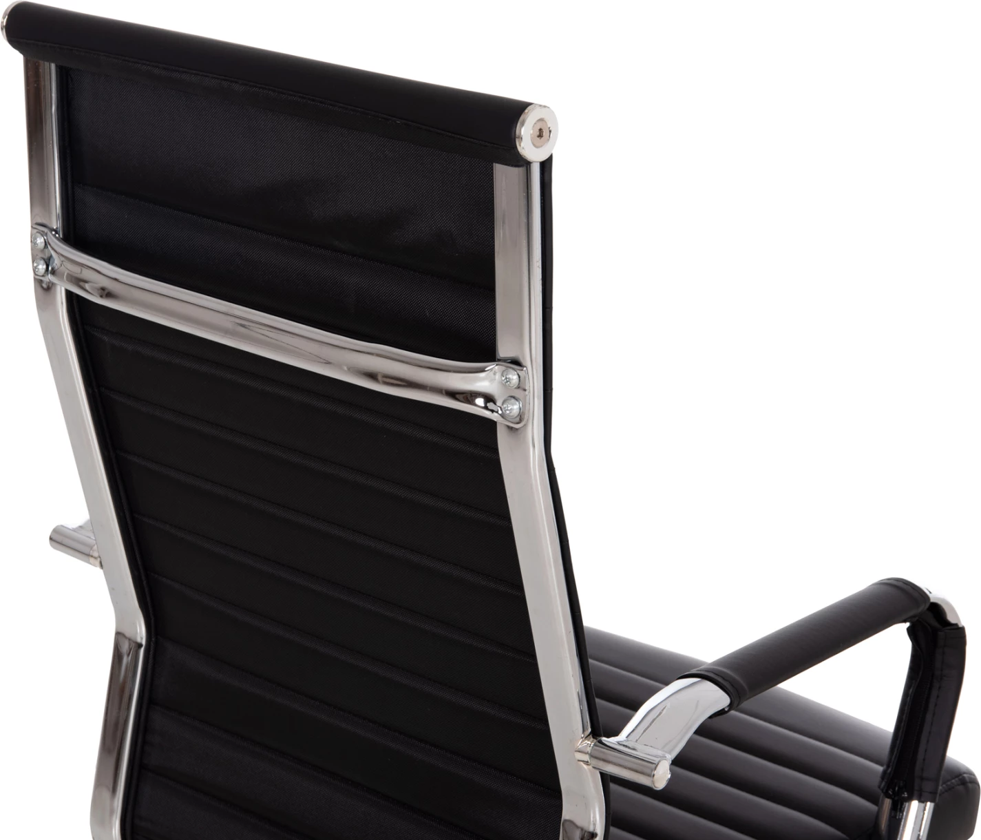Karrige menaxheri për zyre BOSS FH1059.31, ngjyrë e zezë, PU-metal krom, 54x57x110H cm.