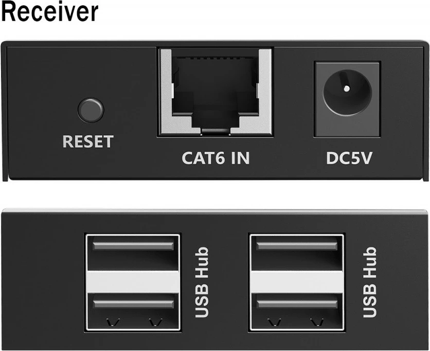 Extender USB 2.0 Digitus DA-73120, 4x USB-A, 1x RJ45, set, i zi
