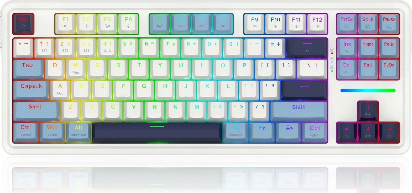 Tastierë Redragon K728WBB-RGB-PRO Antonium PRO, RGB, mekanike, e bardhë