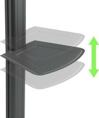 Stendë dyshemeje për TV Techly ICA-TR35 32"-65" 35kg, e lëvizshme, tilt ±10°, VESA deri 600x400, e zezë